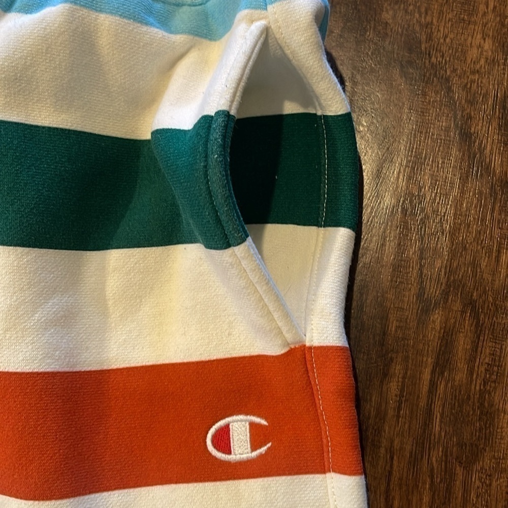 Champion x Urban Outfitters Reverse Weave Striped Joggers - size Large - Picture 12 of 13
